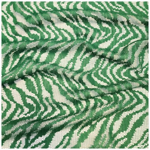 Ткань кружевная, цвет зеленый, 100*150см
