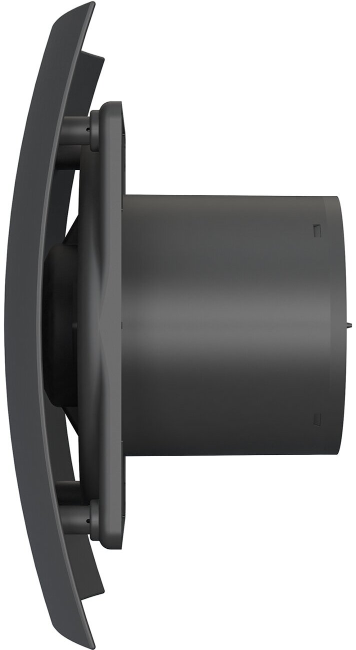 Вентилятор вытяжной осевой DICITI BREEZE 4C matt black, с обратным клапаном, с двигателем на шарикоподшипниках, D 100 мм, черный матовый