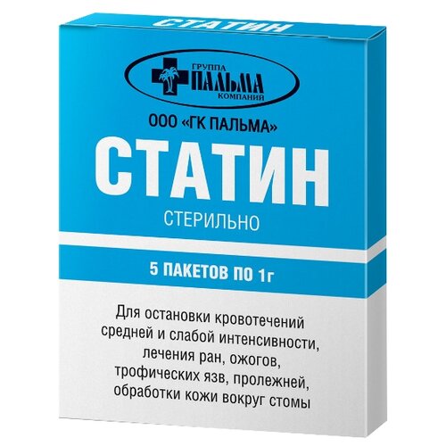 Статин пор. д/нар. прим., 1 г, 5 шт.