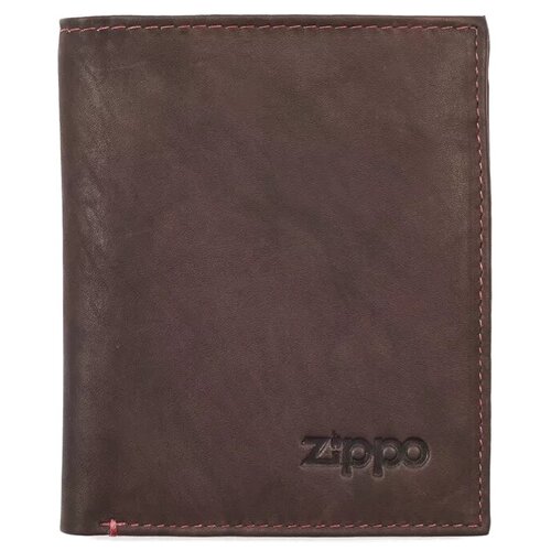 Портмоне Zippo натуральная кожа, коричневое, 10х1.5х12.3 см 2005122