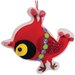 Елочная игрушка ErichKrause Птичка красная 34441, многоцветный, 5 см