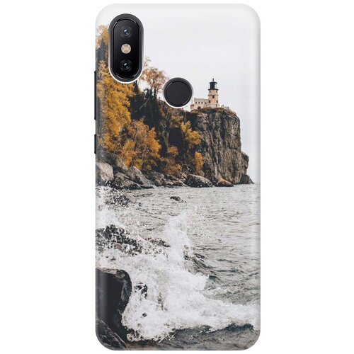 фото Cиликоновый чехол на xiaomi mi 6x / mi a2 / сяоми ми 6х / ми а2 с принтом "северный маяк" gosso