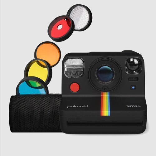 Фотоаппарат моментальной печати Polaroid Now Plus Black 2 поколения с комплектом на 5 фильтров для объектива