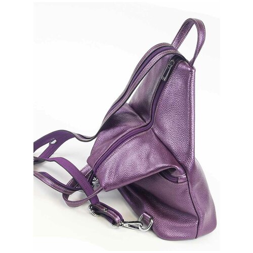 Сумка- рюкзак, Sergio Valentini, натуральная кожа, цвет: фиолетовый, размер: 24х30х13 см