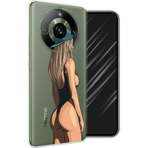 Силиконовый чехол на Realme 11 Pro / Реалми 11 Про Девушка в черном купальнике, прозрачный силиконовый чехол на realme 11 4g реалми 11 4g девушка в черном купальнике прозрачный