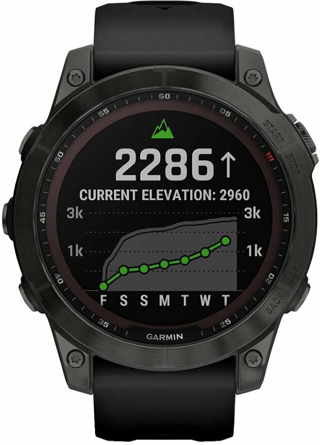 Смарт-часы Garmin Fenix 7 Saphire Solar Carbon-Gray - фото №7