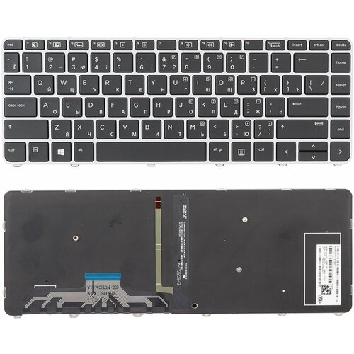 клавиатура для hp 15t da p n nsk xn5bc 9z nezbc 501 pk1329i1d00 Клавиатура для ноутбука HP EliteBook 1040 G3 черная с подсветкой