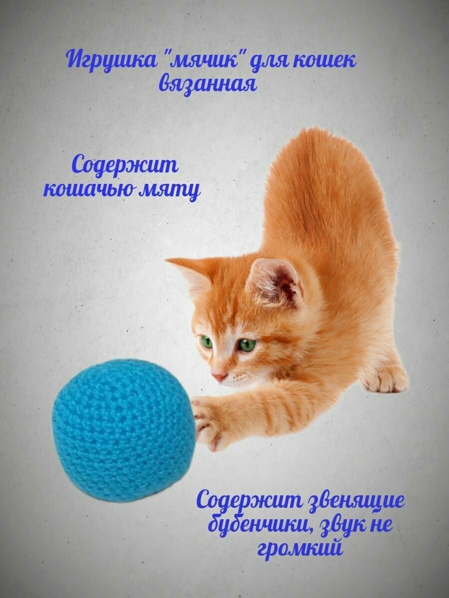 Мячик для кошек и собак с кошачьей мятой - фотография № 2