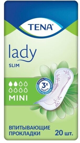 Прокладки Tena Lady Slim Mini, 20 шт.