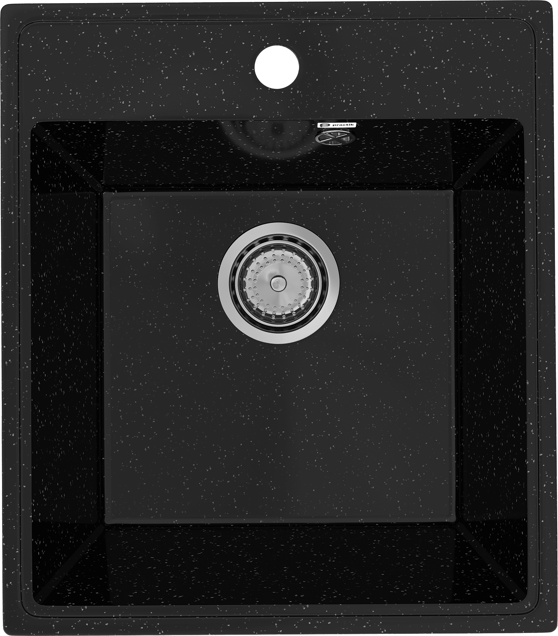 Кухонная мойка из искусственного камня Uperwood ECON UPD-404-004, прямоугольная, черная - фотография № 3