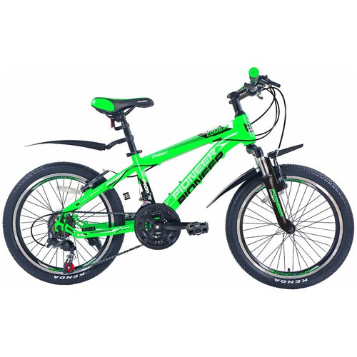 фото Велосипед pioneer combat 20"/12" 2020-2021 green-black-white