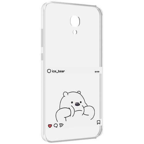 Чехол MyPads ледяной-медведь для Meizu M6 (M711Q) задняя-панель-накладка-бампер