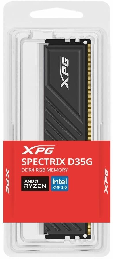 Модуль памяти ADATA 8GB DDR4 3200 U-DIMM XPG SPECTRIX D35G RGB Gaming Memory AX4U32008G16A-SBKD35G black