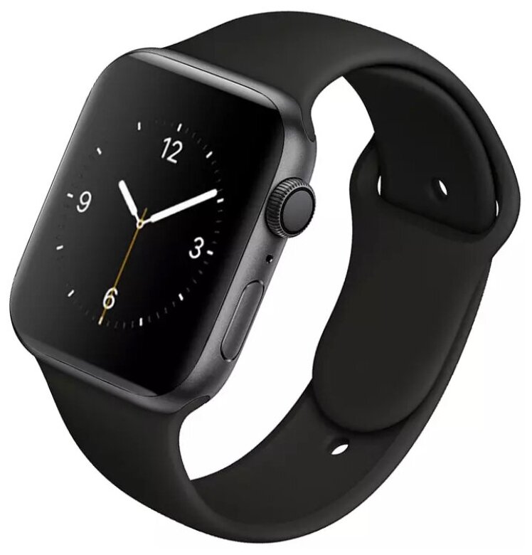 Силиконовый ремешок для Apple Watch 38/40/41 mm черный размер s/m