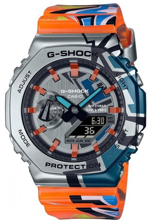 Наручные часы CASIO G-Shock, серый, синий