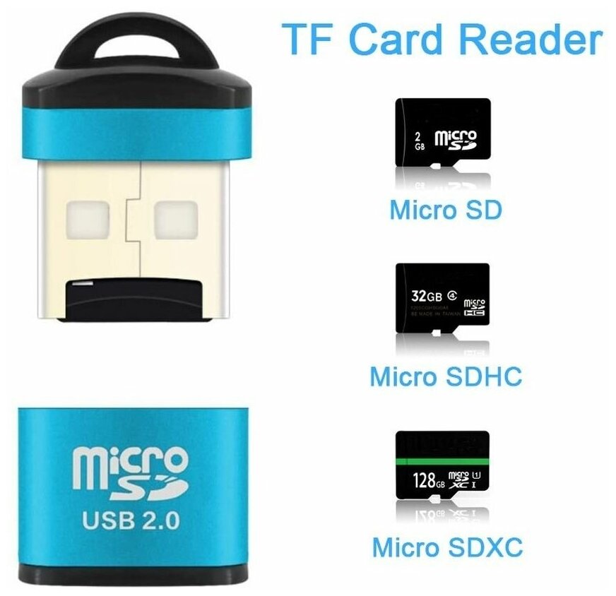 Картридер Micro SD на USB адаптер переходник для карт памяти