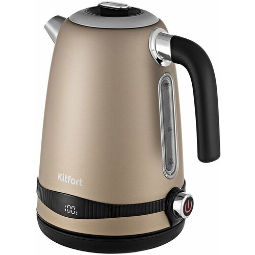 Чайник KITFORT КТ-6121-4 17 л 2200 Вт закрытый нагревательный элемент LED-дисплей терморегулятор сталь бежевый 512500₽