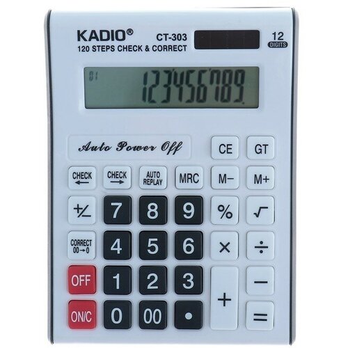 Калькулятор настольный, 12-разрядный, 303, двойное питание