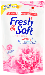 Гель для стирки Lion Fresh&Soft Сладкий поцелуй (Таиланд), 0.4 л, дой-пак