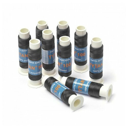 Нить для бисера Fenix Tytan 100 черная 100 м 1 шт 310₽