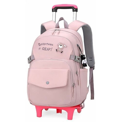 фото Рюкзак школьный для девочки на колесиках. рюкзак с колесиками мама в теме