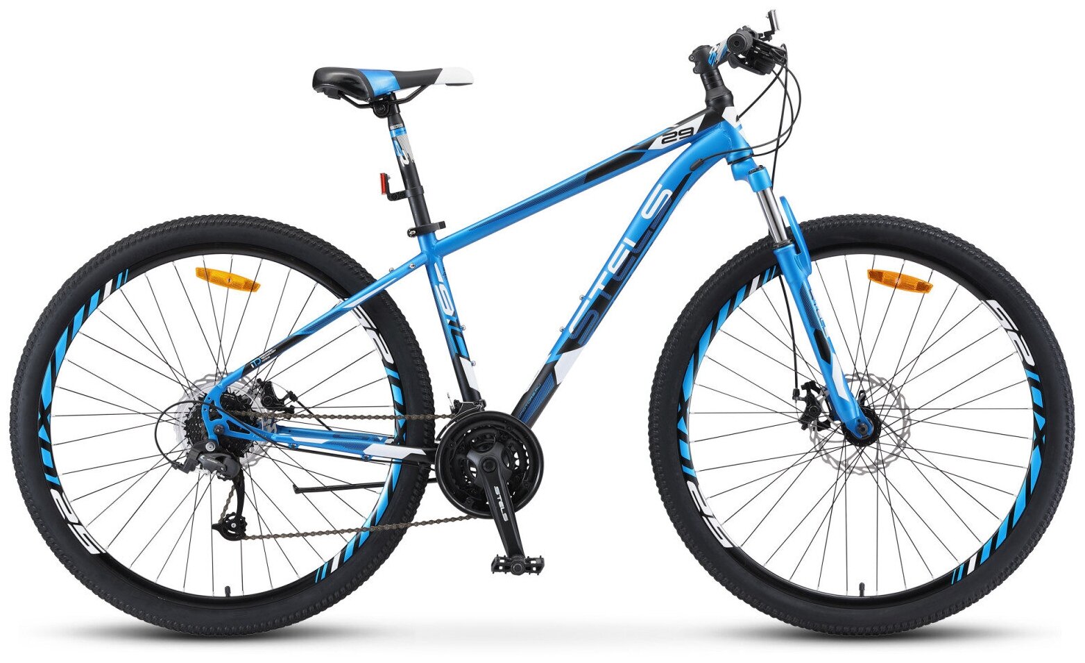 Горный велосипед Stels Navigator 910 MD V010 (2023) 18.5" Сине-черный (168-182 см)