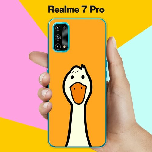 Силиконовый чехол на realme 7 Pro Гусь / для Реалми 7 Про силиконовый чехол на realme 7 pro поросенок для реалми 7 про