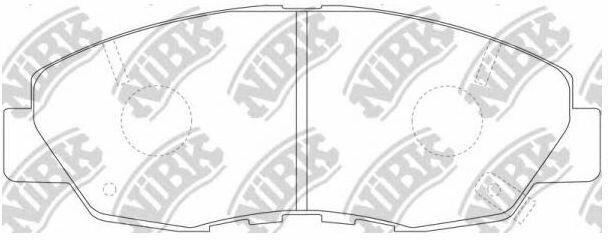 Колодки тормозные дисковые NIBK, PN8484