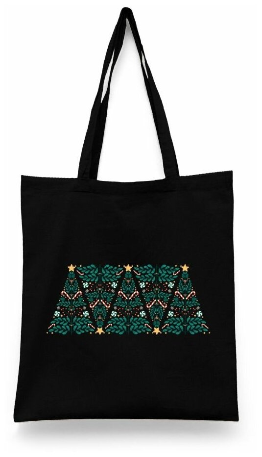 фото Сумка-шоппер унисекс Каждому Своё "Новый Год/Кролик/Рождество"