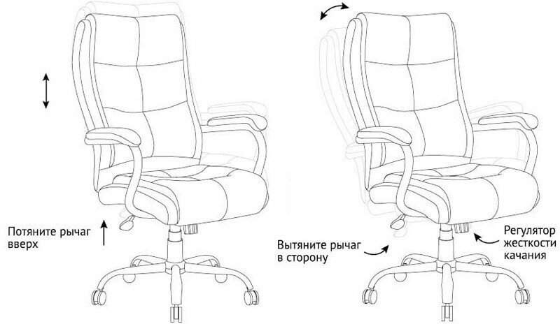 Компьютерное кресло Helmi HL-ES02 Extra Strong для руководителя, обивка: текстиль, цвет: черно-серый - фотография № 9