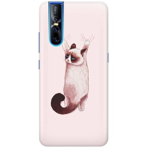 фото Cиликоновый чехол на vivo v15 pro / виво в15 про с принтом "недовольный кот" gosso