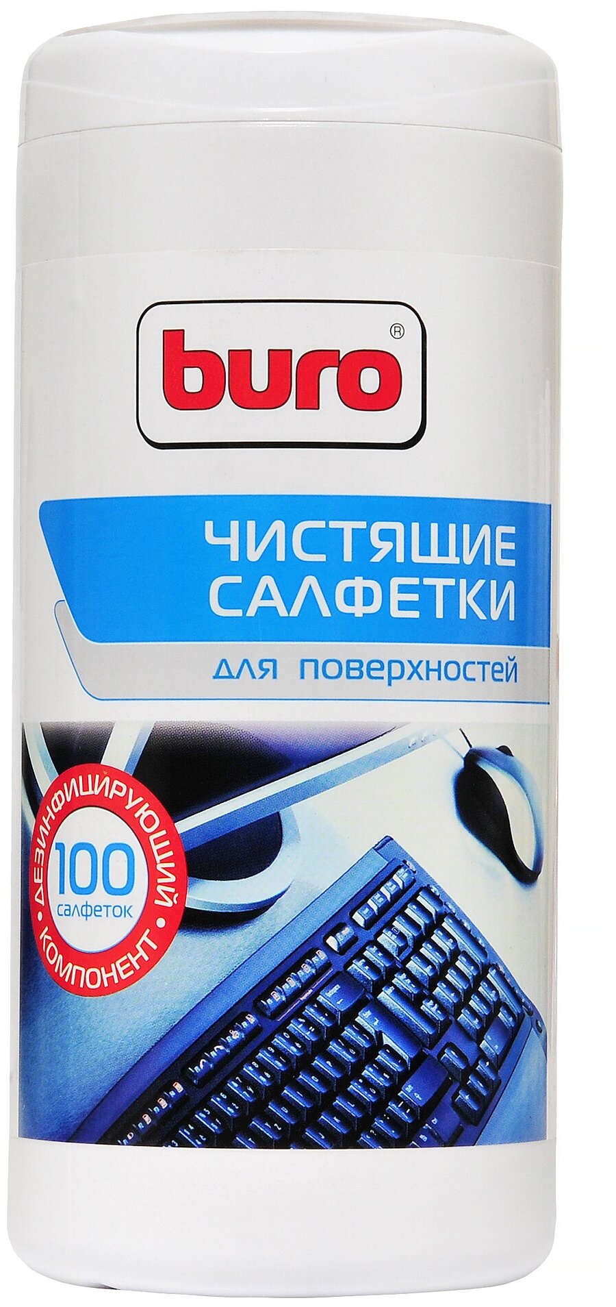 Buro BU-Tsurface влажные салфетки 100 шт. для оргтехники для экрана