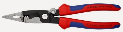 Изображение товара Клещи электромонтажные Knipex 1392200 SB с двухкомпонентными рукоятками фосфатированные