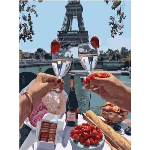 Картина по номерам Романтический ужин в Париже 40х50 см