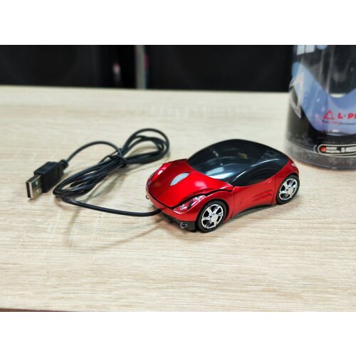 Мышка машинка для компьютера ноутбука L-PRO SL-M0333 красная машинка в форме Porsche 59900₽