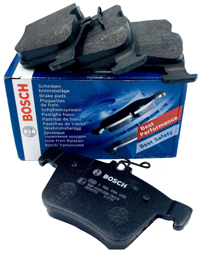 Дисковые тормозные колодки задние Bosch 0986494658 для SEAT, Audi, Skoda, Volkswagen (4 шт.) - фотография № 2