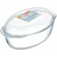 Форма для запекания стекло, 4 л, овальная, с крышкой, Pyrex, 459AAST