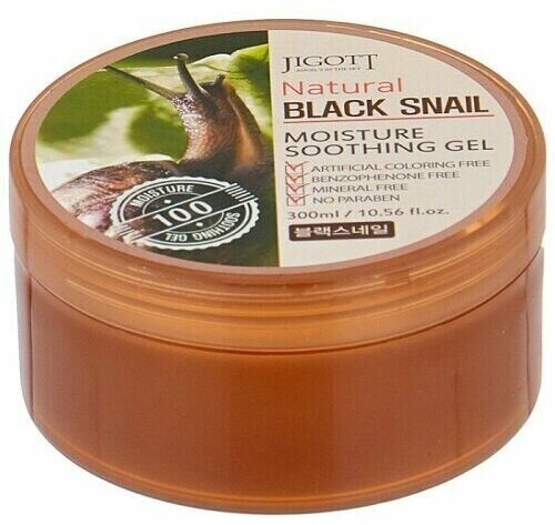 Гель универсальный «Чёрная улитка» Jigott Natural Black Snail Moisture Soothing Gel 300ml