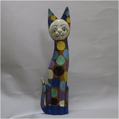 Статуэтка кошка, дерево, высота 30см