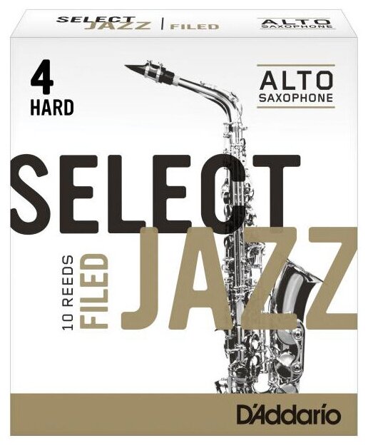 RSF10ASX4H Select Jazz Filed Трости для саксофона альт, размер 4, жесткие (Hard), 10шт, Rico