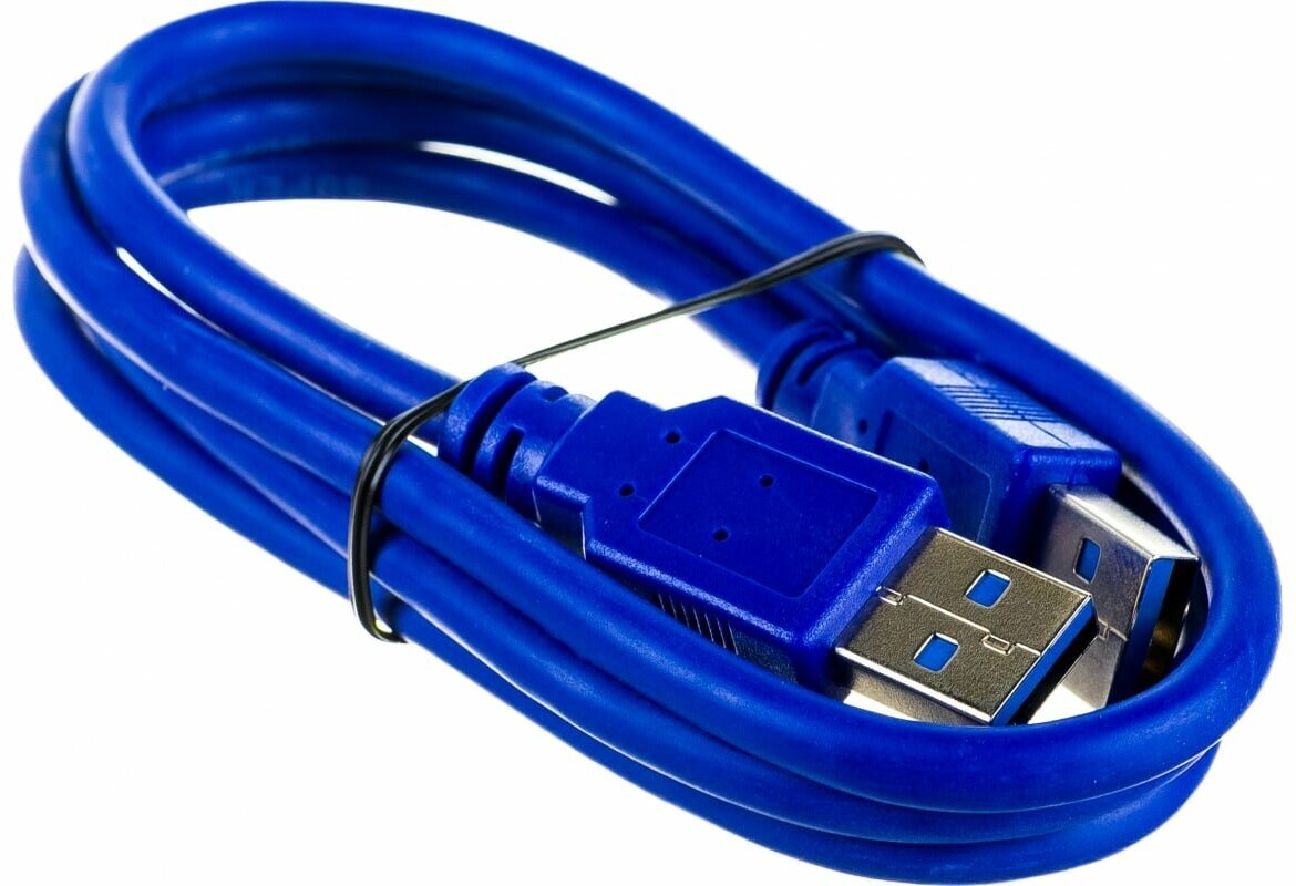 Кабель USB 3.0, AM/AM, экран, 1 м, синий, Cablexpert