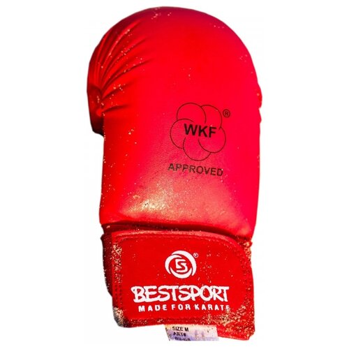 фото Накладки на руки для каратэ bestsport 1127 wkf, красный, m best sport