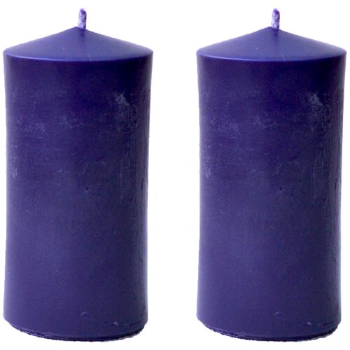 фото Набор свечей "столбики" фиолетовые (2шт) душевно с алтая