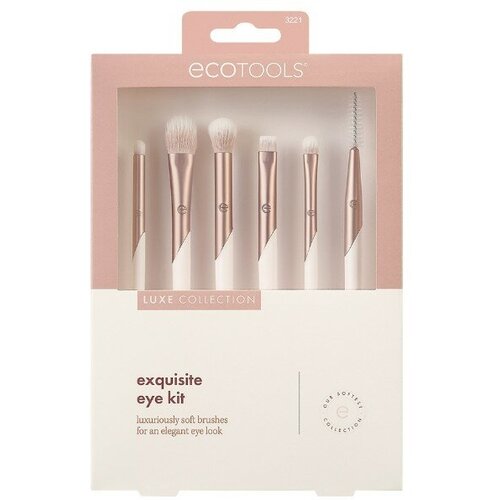 ecotools dry brush 1 brush Набор кистей для макияжа глаз EcoTools Luxe Exquisite Eye Kit, 6 шт. Новинка