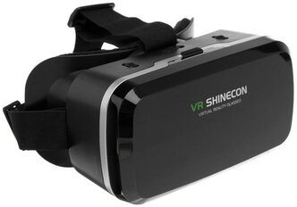 Очки виртуальной реальности VR Shinecon G04A для смартфонов 3.5-6", регулировка линз, чёрные