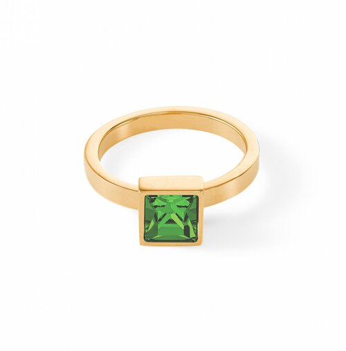 Кольцо Coeur de Lion, кристалл, размер 18.5, зеленый, желтый