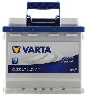 VARTA C22 Blue Dynamic 12V 52Ah 470A Autobatterie 552 400 047 in