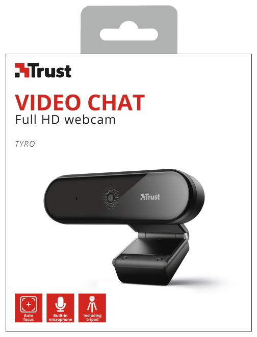 Веб-камера Trust Tyro Full HD Webcam, черный