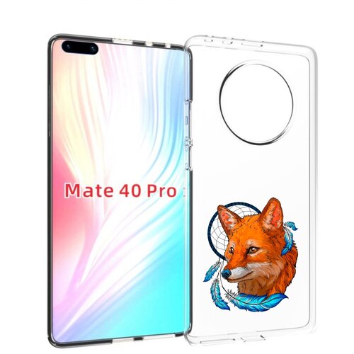 Чехол MyPads лиса и ловец снов для Huawei Mate 40 Pro (NOH-NX9) задняя-панель-накладка-бампер чехол mypads детская лиса для huawei mate 40 pro noh nx9 задняя панель накладка бампер