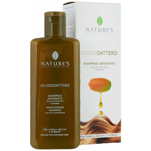 Шампунь для волос увлажняющий Olio di dattero Nature's, 200мл